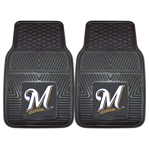 Milwaukee Brewers MLB Heavy Duty 2-Piece Vinyl Car Mats (18x27)
