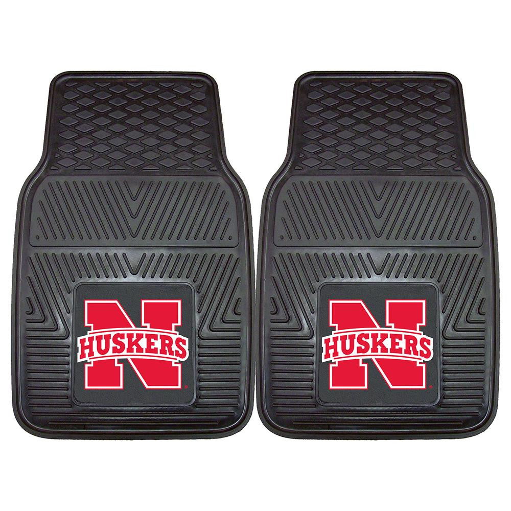 Nebraska Cornhuskers Ncaa Heavy Duty 2-piece Vinyl Car Mats (18"x27")