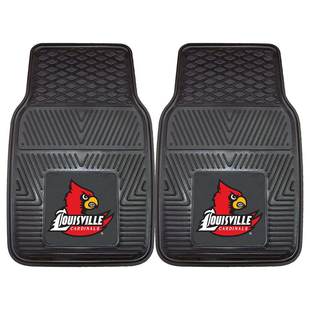 Louisville Cardinals Ncaa Heavy Duty 2-piece Vinyl Car Mats (18"x27")