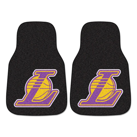 Los Angeles Lakers NBA 2-Piece Printed Carpet Car Mats (18x27)