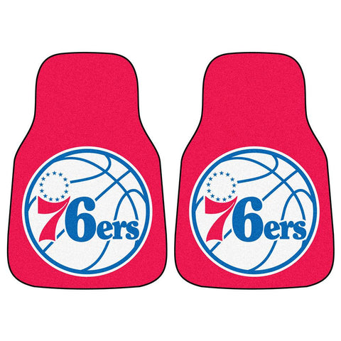 Philadelphia 76ers NBA 2-Piece Printed Carpet Car Mats (18x27)