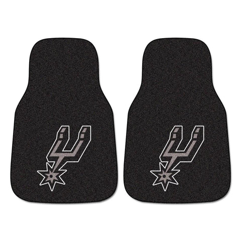 San Antonio Spurs NBA 2-Piece Printed Carpet Car Mats (18x27)