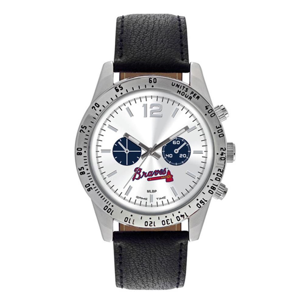 Atlanta Braves Mlb Mens "letterman Series" Quartz Analog Watch