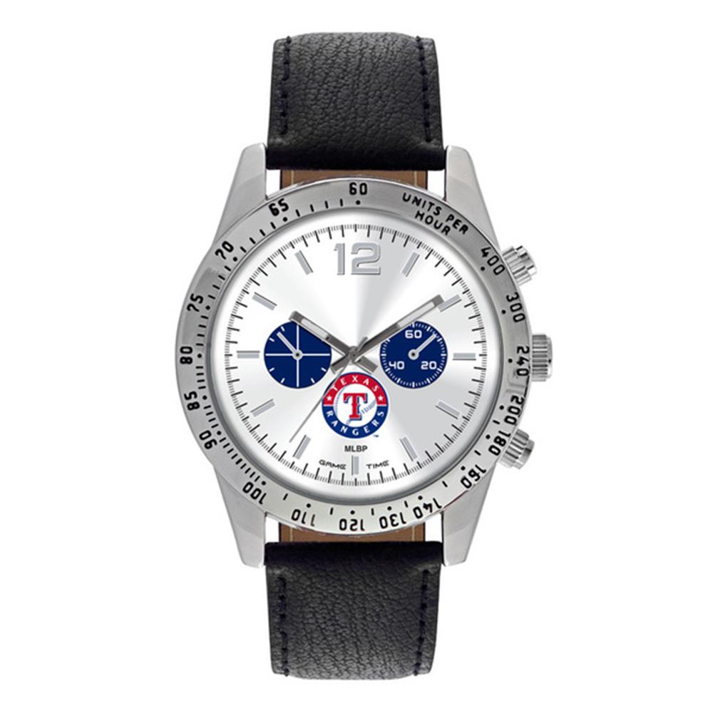 Texas Rangers Mlb Mens "letterman Series" Quartz Analog Watch