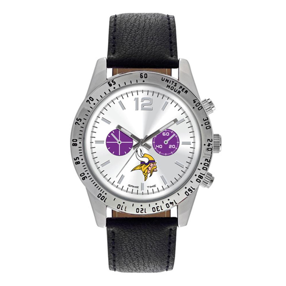 Minnesota Vikings Nfl Mens "letterman Series" Quartz Analog Watch