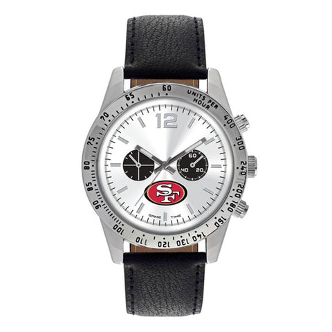 San Francisco 49ers Nfl Mens "letterman Series" Quartz Analog Watch