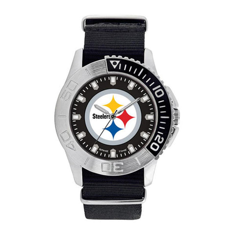 Pittsburgh Steelers Nfl Mens "starter Series" Quartz Analog Watch