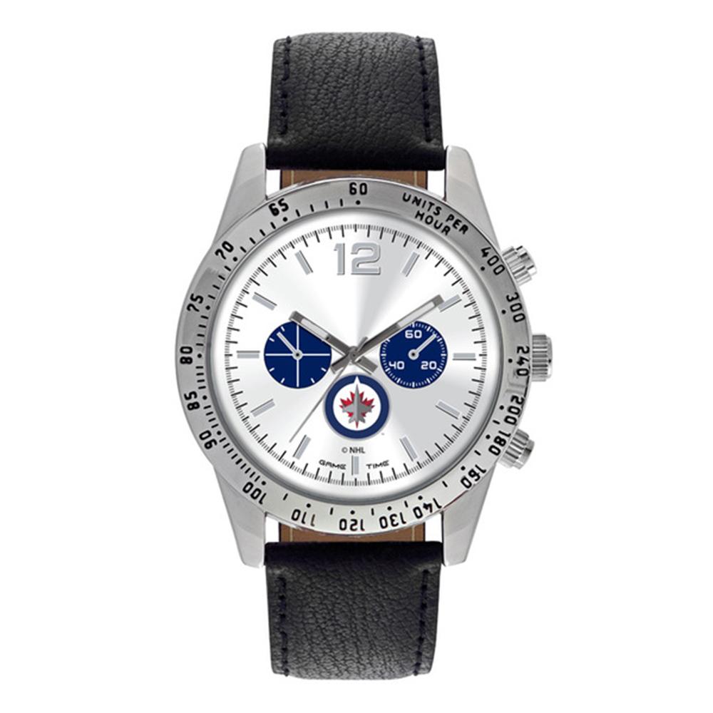 Winnipeg Jets Nhl Mens "letterman Series" Quartz Analog Watch