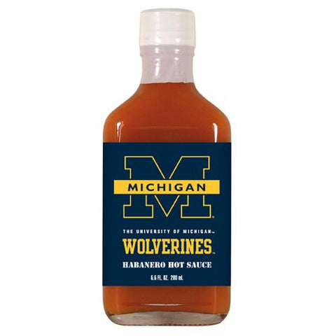Michigan Wolverines Ncaa Habanero Hot Sauce In A Flask (6.6 Oz)