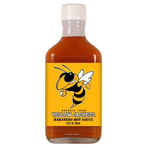 Georgia Tech Yellowjackets Ncaa Habanero Hot Sauce In A Flask (6.6 Oz)