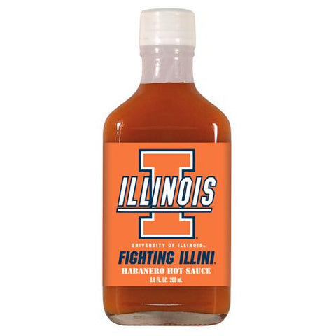 Illinois Fighting Illini Ncaa Habanero Hot Sauce In A Flask (6.6 Oz)