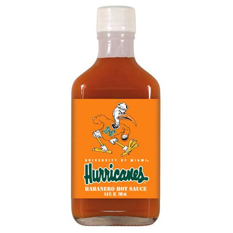 Miami Hurricanes Ncaa Habanero Hot Sauce In A Flask (6.6 Oz)