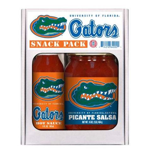Florida Gators Ncaa Snack Pack (5oz Hot Sauce, 16oz Picante Salsa)