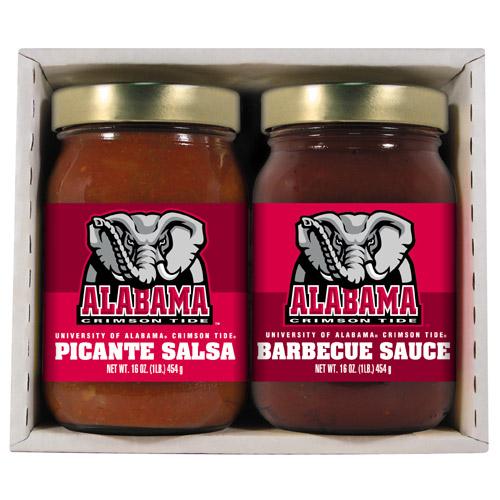 Alabama Crimson Tide Ncaa Double Play (16oz Bbq Sauce, 16oz Picante Salsa)