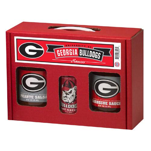 Georgia Bulldogs Ncaa Tailgate Kit (5oz Hot Sauce, 16oz Bbq Sauce, 16oz Picante Salsa)