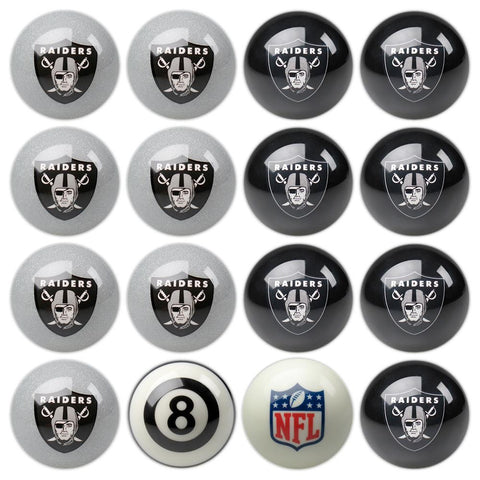 Oakland Raiders NFL 8-Ball Billiard Set