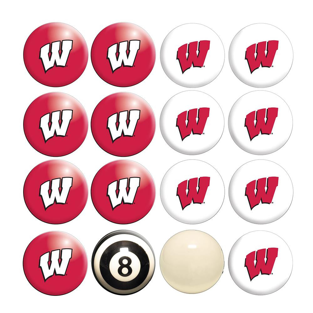 Wisconsin Badgers Ncaa 8-ball Billiard Set