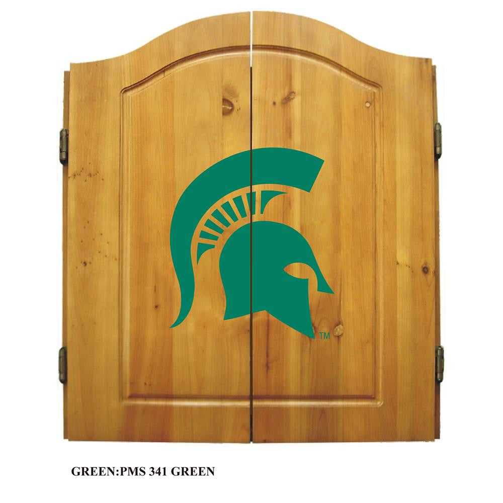 Michigan State Spartans Ncaa Dart Board W-cabinet
