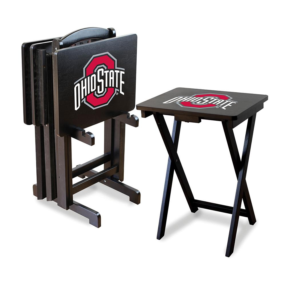 Ohio State Buckeyes Ncaa Tv Tray Set With Rack