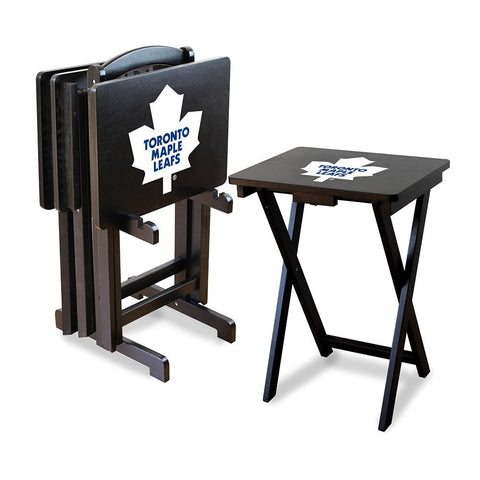 Toronto Maple Leafs NHL TV Tray Set with Rack