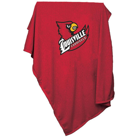 Louisville Cardinals Ncaa Sweatshirt Blanket Throw