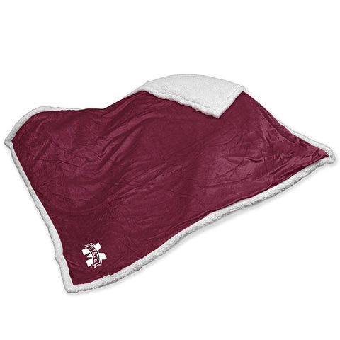 Mississippi State Bulldogs Ncaa  Soft Plush Sherpa Throw Blanket (50in X 60in)