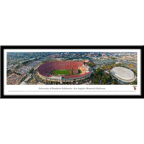 Usc Memorial Coliseum Framed Panoramic Stadium Print