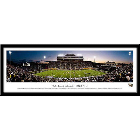 Wake Forest Bb&t Field Framed Panoramic Stadium Print