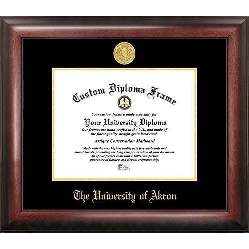 Akron Zips Gold Embossed Diploma Frame - Non-glare