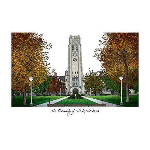Campus Images University Of Toledo Campus Images Lithograph Print