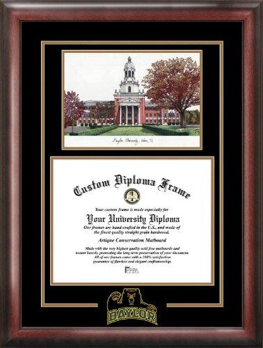 Baylor University Bears Spirit Graduate Frame With Campus Image