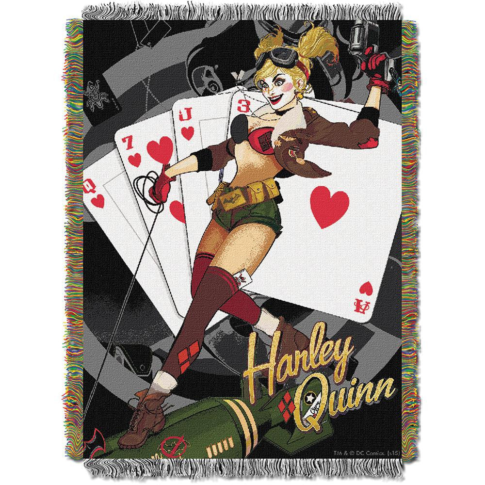 Batman (harley Queen Clown) Woven Tapestry Throw (48inx60in)