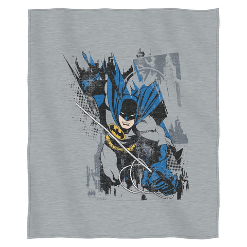 Batman "bat Jump"  Sweatshirt Throw (50" X 60")