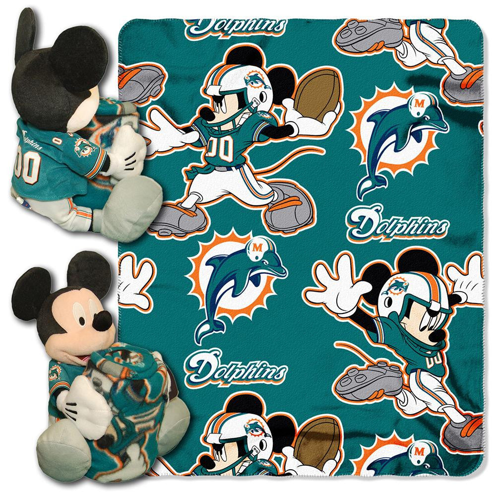 Miami Dolphins NFL Mickey Mouse with Throw Combo