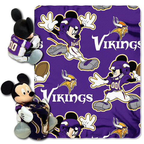 Minnesota Vikings NFL Mickey Mouse with Throw Combo