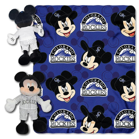 Colorado Rockies MLB Mickey Mouse with Throw Combo