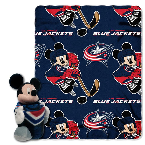 Columbus Blue Jackets NHL Mickey Mouse with Throw Combo