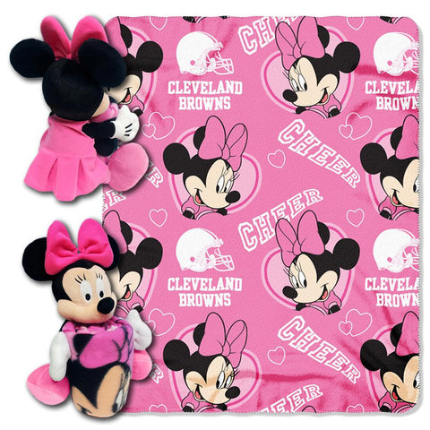 Cleveland Browns NFL Minnie Mouse with Throw Combo