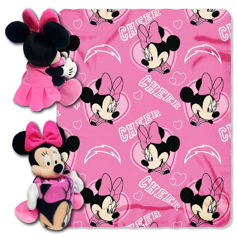 San Diego Chargers NFL Minnie Mouse with Throw Combo