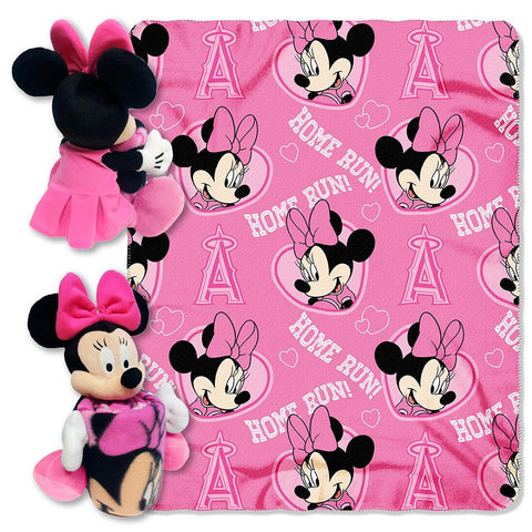 Los Angeles Angels MLB Minnie Mouse with Throw Combo