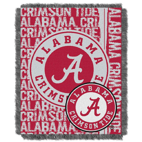 Alabama Crimson Tide Ncaa Triple Woven Jacquard Throw (double Play Series) (48"x60")