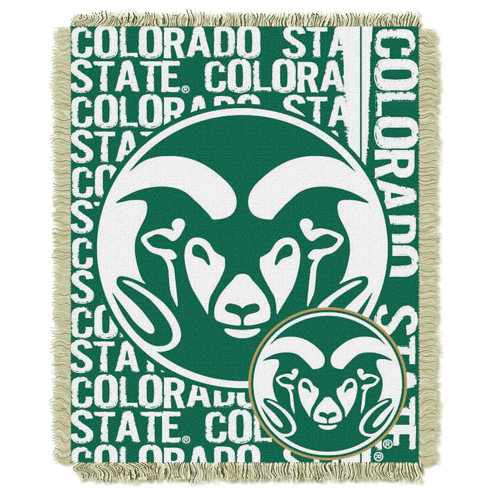 Colorado State Rams Ncaa Triple Woven Jacquard Throw (double Play Series) (48"x60")