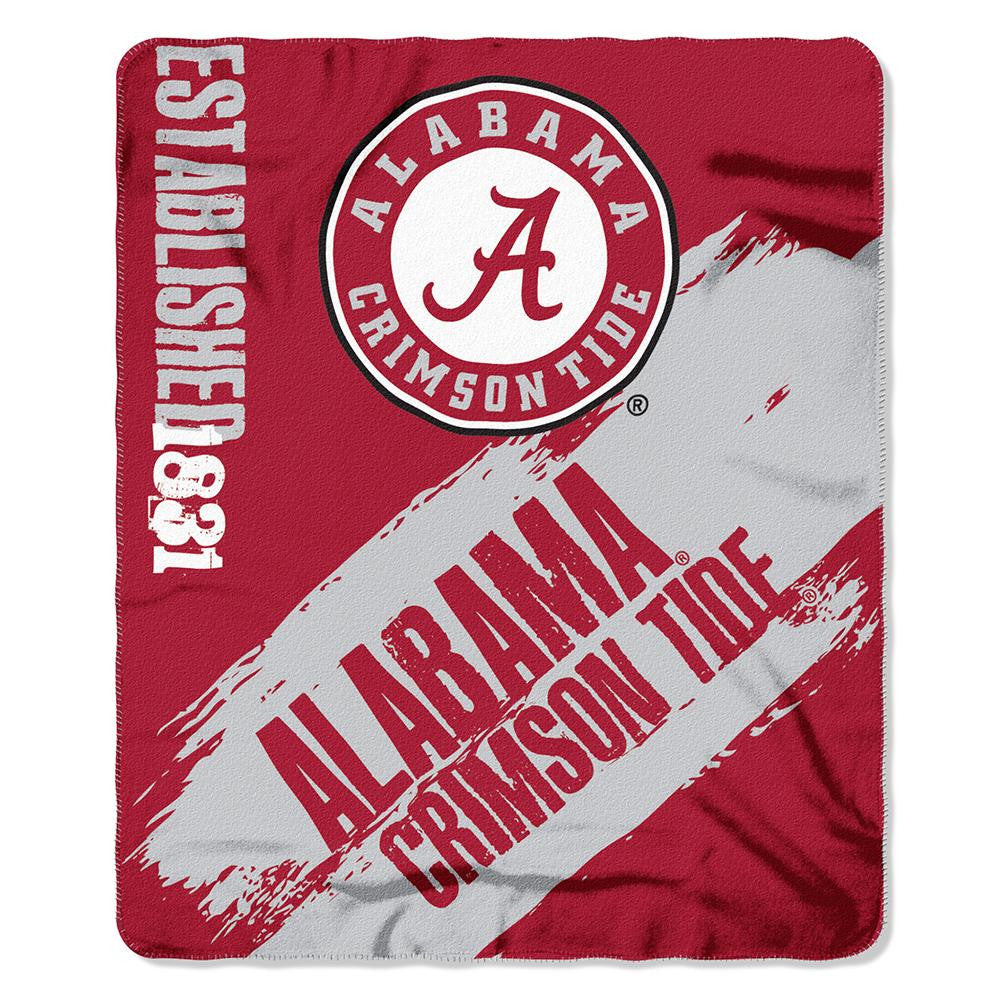 Alabama Crimson Tide Ncaa Light Weight Fleace Blanket (paint Series) (50inx60in)