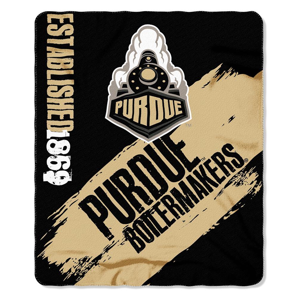 Purdue Boilermakers Ncaa Light Weight Fleece Blanket (painted Series) (50inx60in)