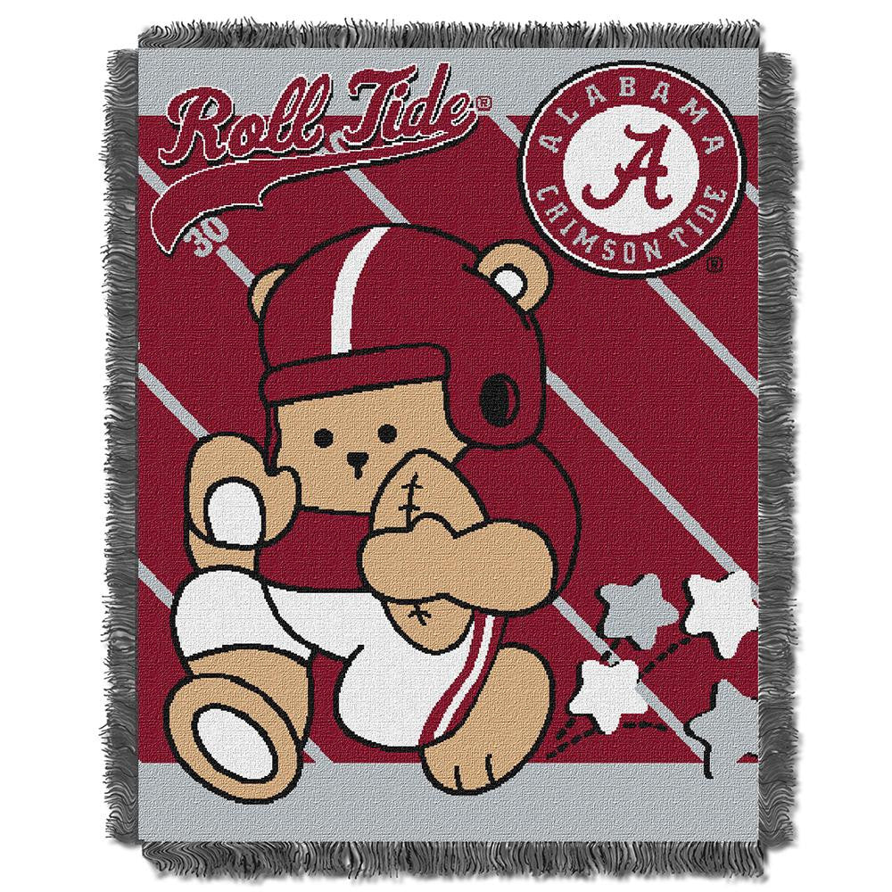 Alabama Crimson Tide Ncaa Triple Woven Jacquard Throw (fullback Baby Series) (36"x48")