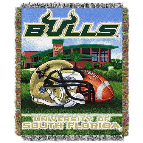 South Florida Bulls Ncaa Woven Tapestry Throw Blanket (48"x60")
