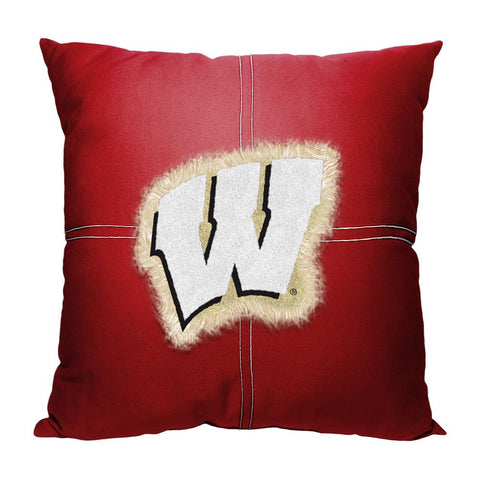 Wisconsin Badgers Ncaa Team Letterman Pillow (18x18)