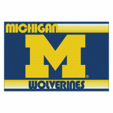 Michigan Wolverines Ncaa Tufted Rug (old Glory Series) (59"x39")