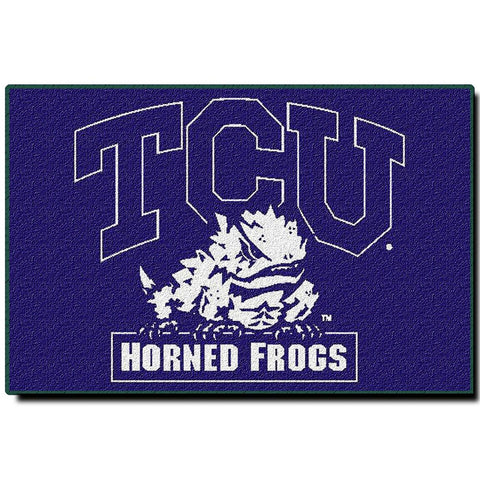 Texas Christian Horned Frogs Ncaa Tufted Rug (30"x20")