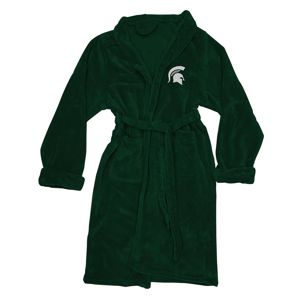 Michigan State Spartans Ncaa Men's Silk Touch Bath Robe (l-xl)